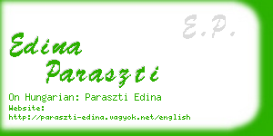 edina paraszti business card